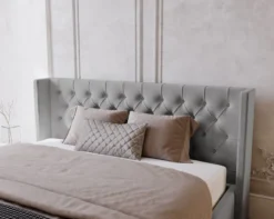 Designer Polsterbett Celestia in Samt mit Stauraum