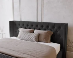 Designer Polsterbett Celestia in Samt mit Stauraum
