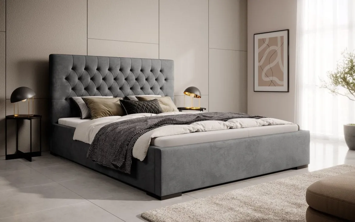 Designer Polsterbett Chester mit Stauraum