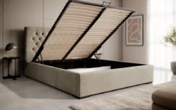 Designer Polsterbett Chester mit Stauraum