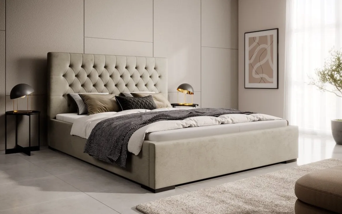 Designer Polsterbett Chester mit Stauraum