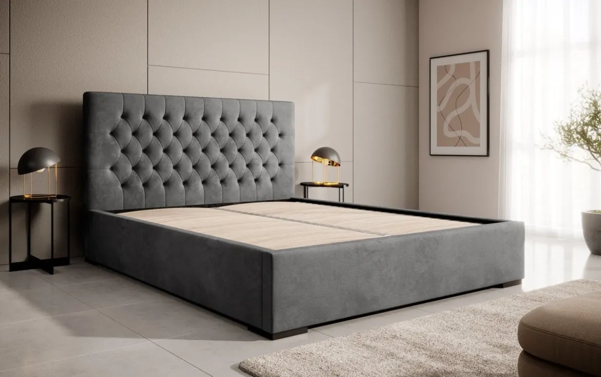 Designer Polsterbett Chester mit Stauraum