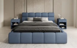 Designer Polsterbett Dallas Stoff mit Stauraum