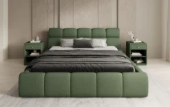 Designer Polsterbett Dallas Stoff mit Stauraum