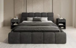 Designer Polsterbett Dallas Cord mit Stauraum