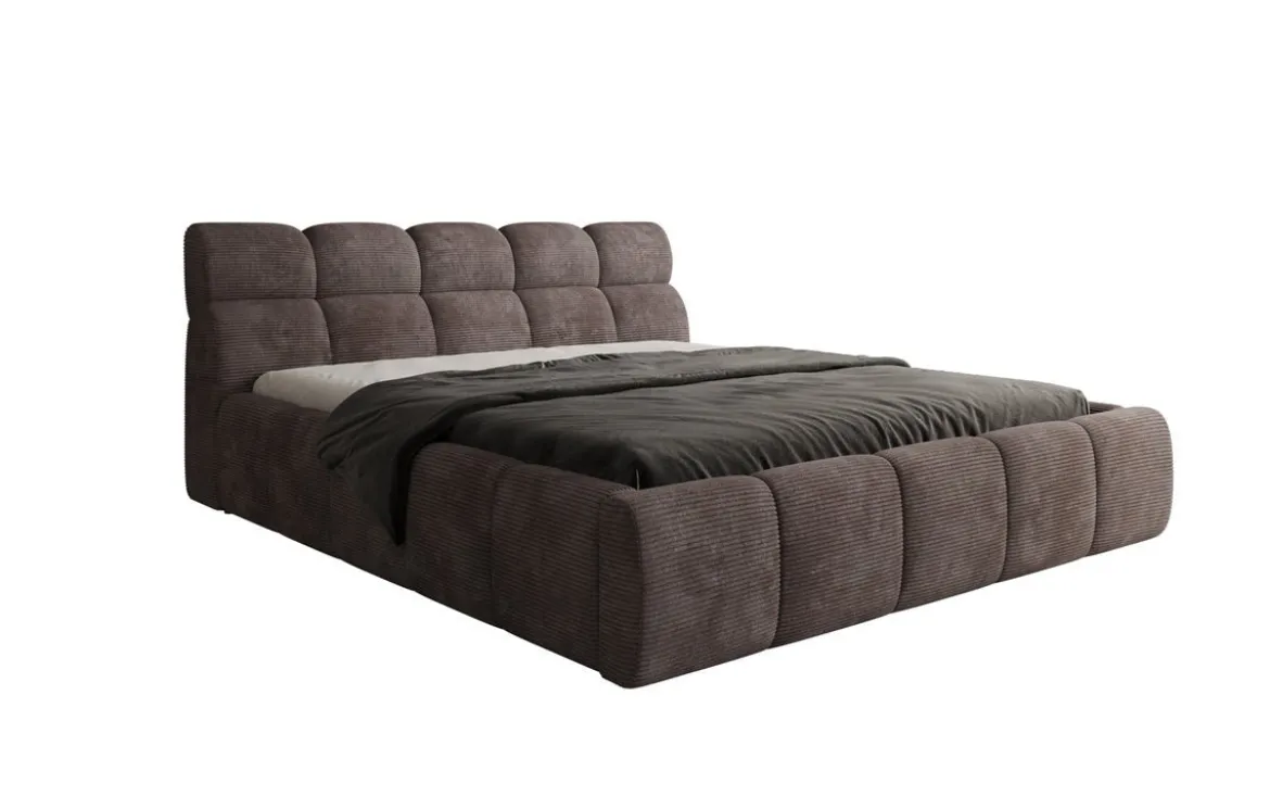 Designer Polsterbett Dallas Cord mit Stauraum