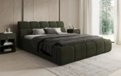 Designer Polsterbett Dallas Bouclé mit Stauraum