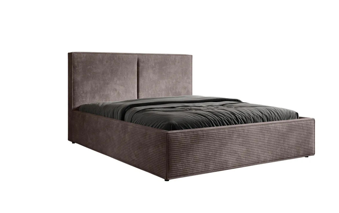 Designer Polsterbett Elara in Cord mit Stauraum
