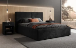 Designer Polsterbett Elara in Cord mit Stauraum