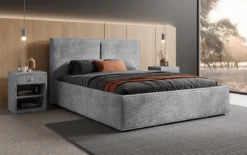 Designer Polsterbett Elara in Cord mit Stauraum