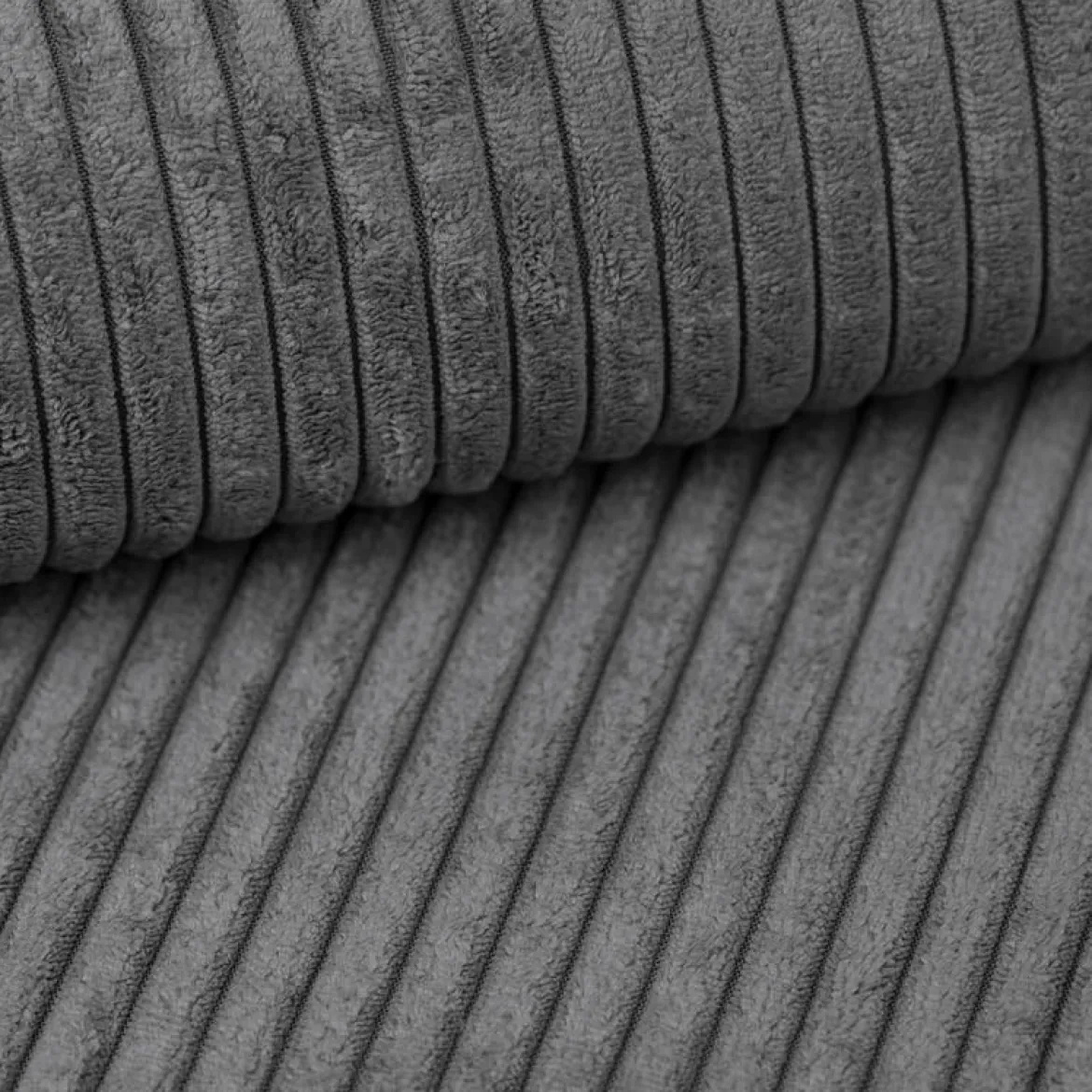 Designer Polsterbett Elara in Cord mit Stauraum