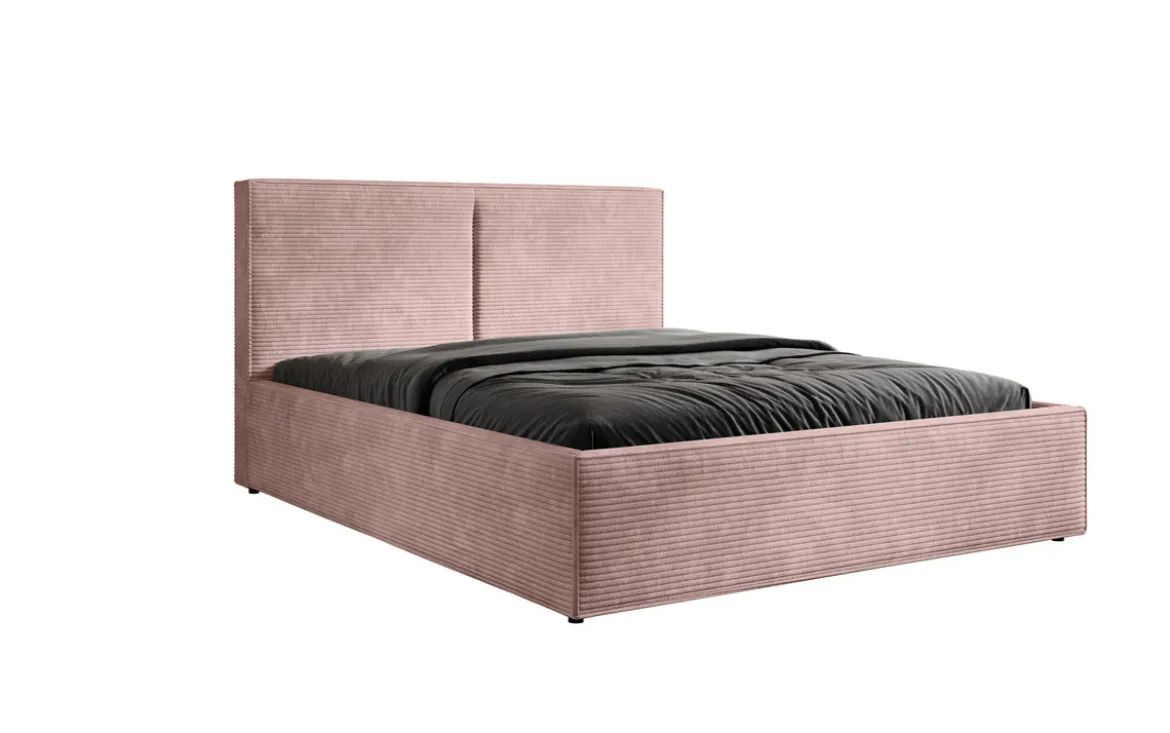 Designer Polsterbett Elara in Cord mit Stauraum