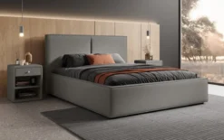Designer Polsterbett Elara in Stoff mit Stauraum