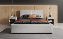 Designer Polsterbett Elara in Stoff mit Stauraum
