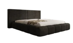 Designer Polsterbett Elise in Cord mit Stauraum