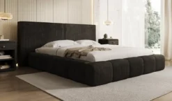 Designer Polsterbett Elise in Cord mit Stauraum