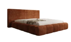 Designer Polsterbett Elise in Cord mit Stauraum