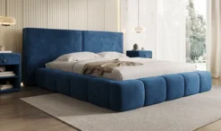 Designer Polsterbett Elise in Samt mit Stauraum