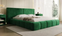 Designer Polsterbett Elise in Samt mit Stauraum
