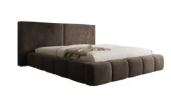 Designer Polsterbett Elise in Samt mit Stauraum