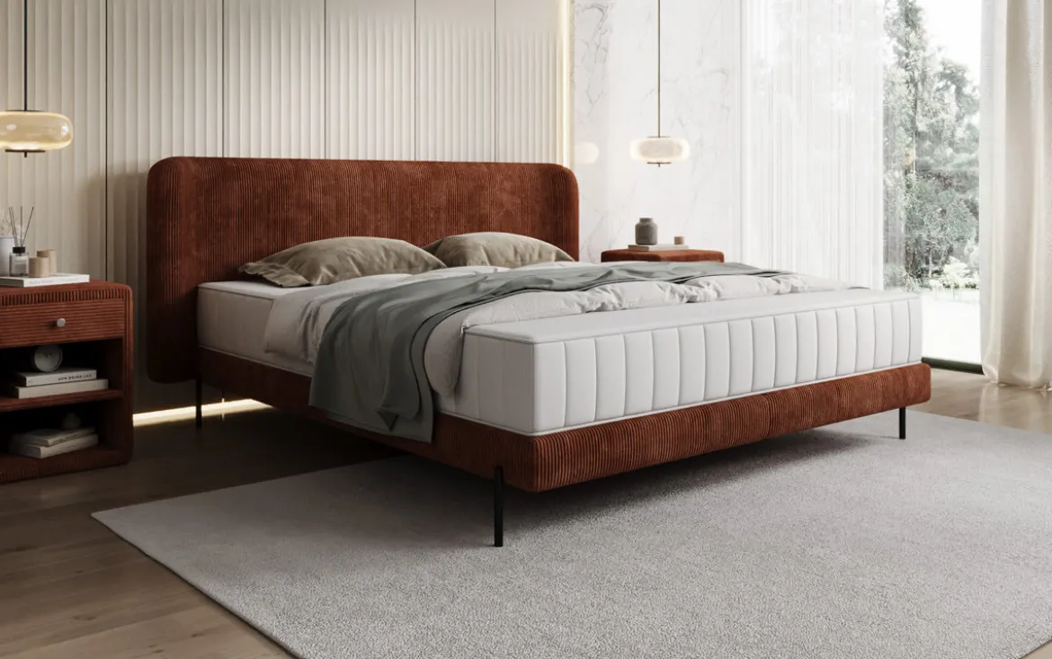 Designer Polsterbett Enna in Cord