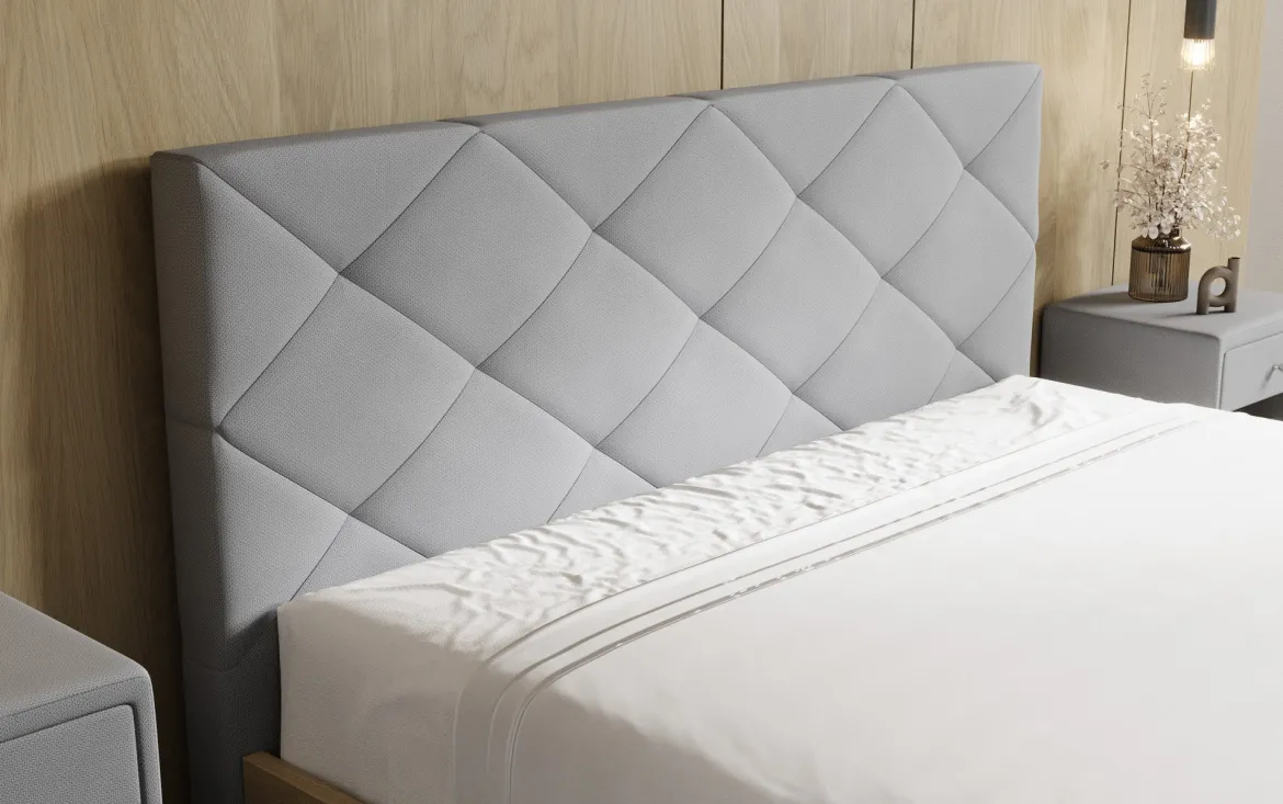 Designer Polsterbett Fiore Caro in Stoff mit Stauraum