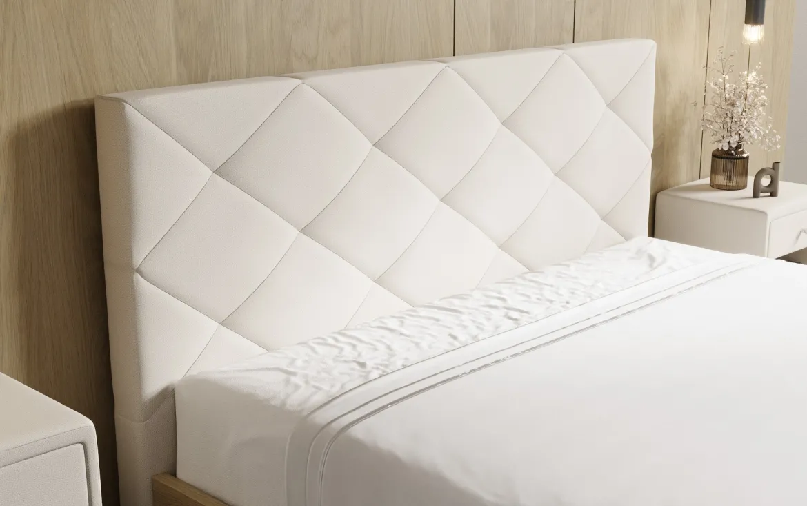 Designer Polsterbett Fiore Caro in Stoff mit Stauraum
