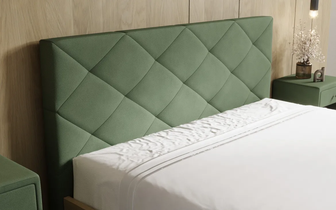 Designer Polsterbett Fiore Caro in Stoff mit Stauraum