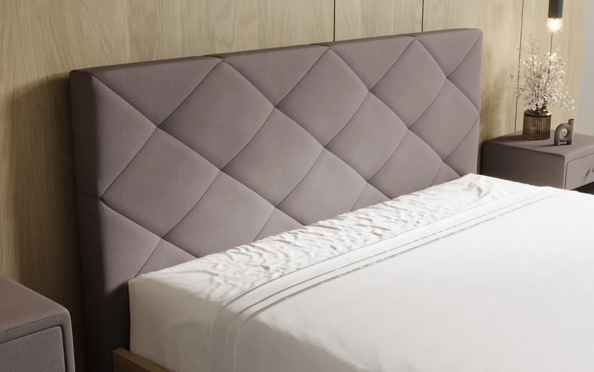 Designer Polsterbett Fiore Caro in Stoff mit Stauraum