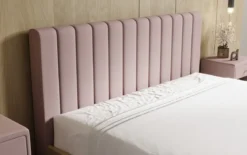 Designer Polsterbett Fiore Linea in Stoff mit Stauraum