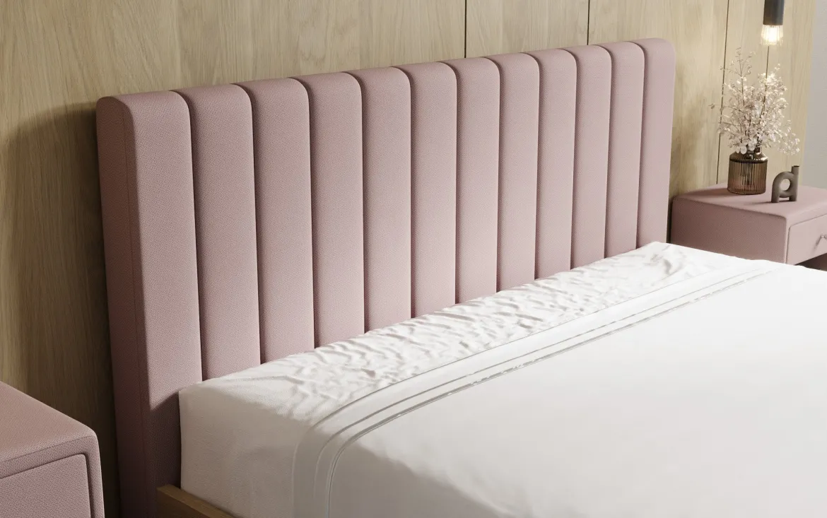 Designer Polsterbett Fiore Linea in Stoff mit Stauraum