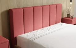 Designer Polsterbett Fiore Piano in Stoff mit Stauraum