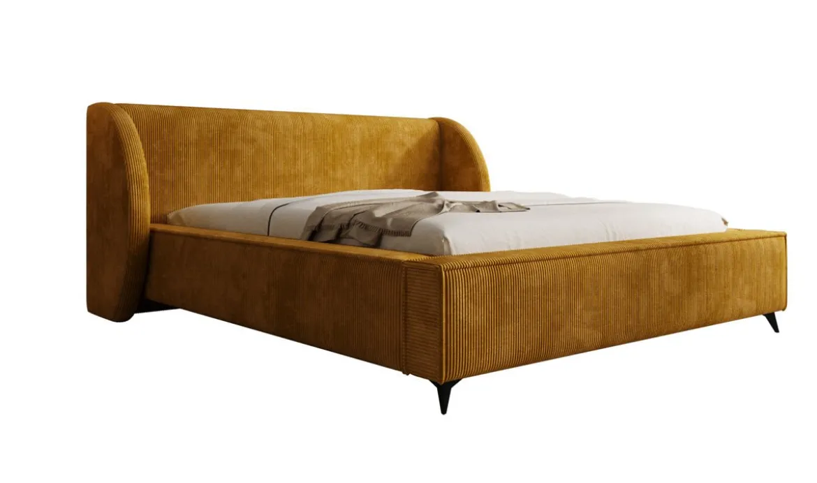 Designer Polsterbett Freya Cord mit Stauraum