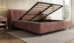 Designer Polsterbett Freya Cord mit Stauraum