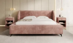 Designer Polsterbett Freya Cord mit Stauraum