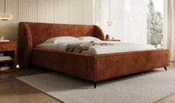 Designer Polsterbett Freya Cord mit Stauraum