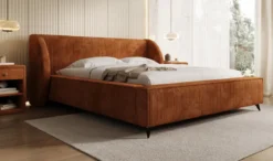 Designer Polsterbett Freya Cord mit Stauraum