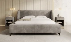 Designer Polsterbett Freya Cord mit Stauraum