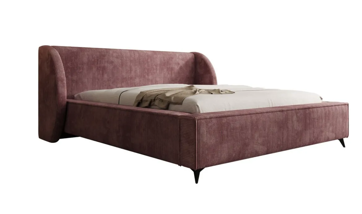Designer Polsterbett Freya Cord mit Stauraum
