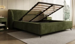 Designer Polsterbett Freya Cord mit Stauraum