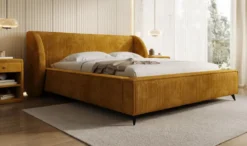 Designer Polsterbett Freya Cord mit Stauraum