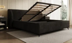 Designer Polsterbett Freya Cord mit Stauraum