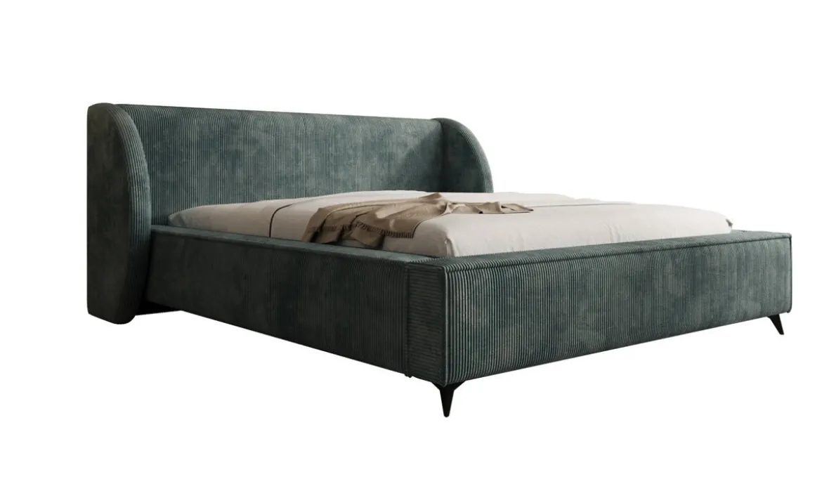 Designer Polsterbett Freya Cord mit Stauraum