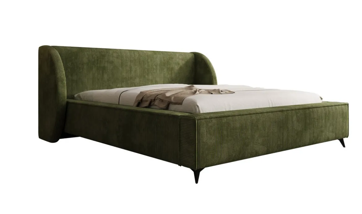 Designer Polsterbett Freya Cord mit Stauraum