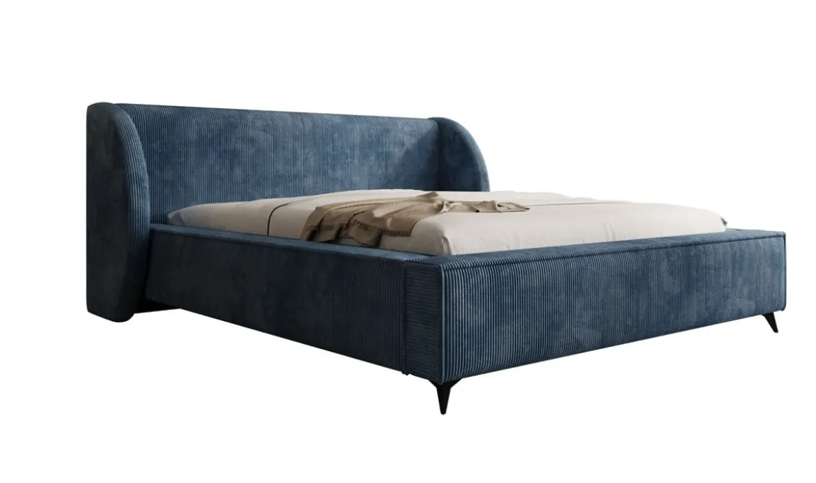 Designer Polsterbett Freya Cord mit Stauraum