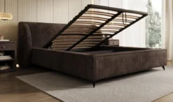 Designer Polsterbett Freya Cord mit Stauraum