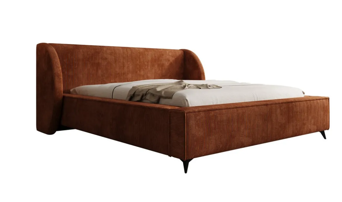 Designer Polsterbett Freya Cord mit Stauraum