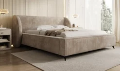 Designer Polsterbett Freya Cord mit Stauraum