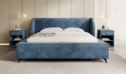 Designer Polsterbett Freya Cord mit Stauraum