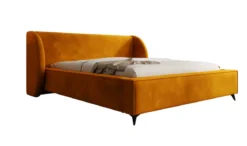 Designer Polsterbett Freya in Samt mit Stauraum